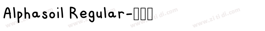 Alphasoil Regular字体转换
